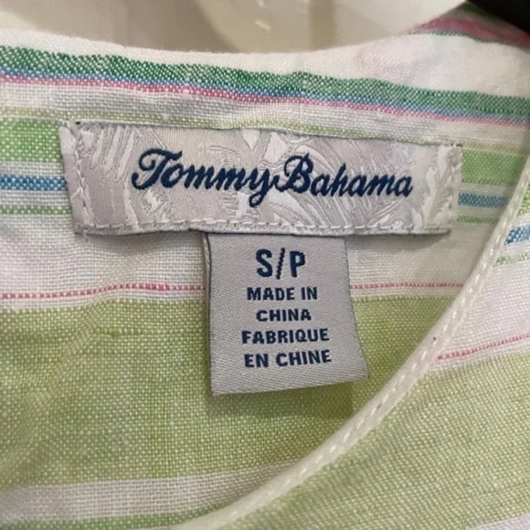 Tommy Bahama, Tulane Linen Striped Shift Dress,Oozes Class & Style, Size Small - Picture 2 of 10